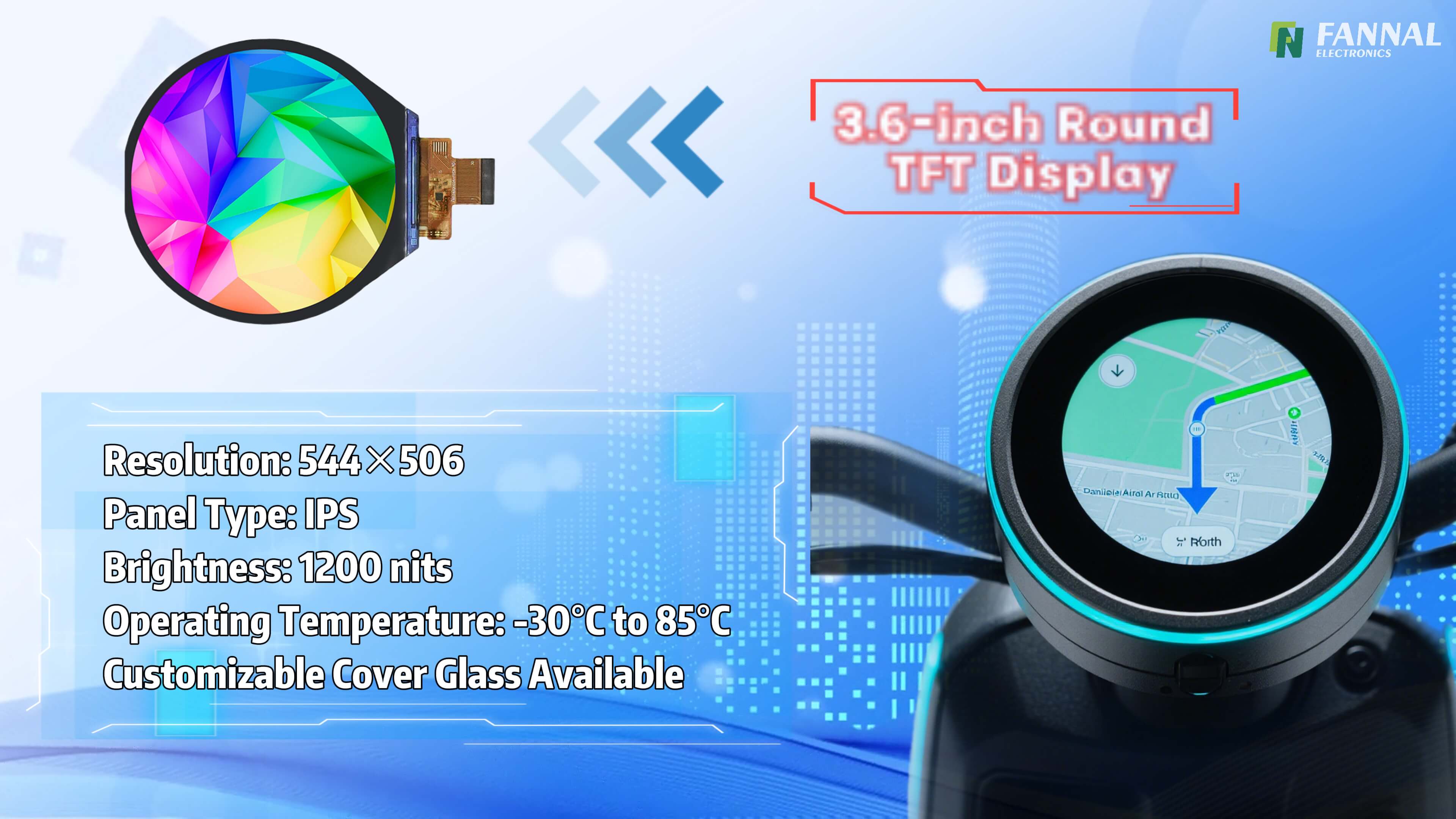 3.6inch display オートバイディスプレイ