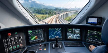 高速列車運転士コンソール用産業用タッチディスプレイ