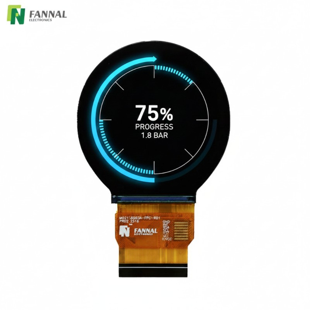 2.1 インチ円形 TFT LCD 480×480 ディスプレイ | RGBとSPI