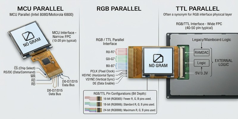 ピンとケーブルの比較図_ RGB vs MCU vs TTL Para.jpg